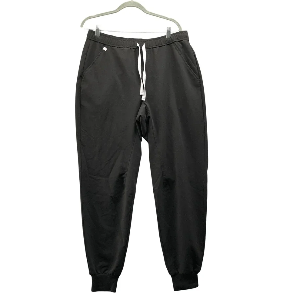 FIGS Tansen Jogger Scrub Pants Mens Large Black Stretch Comfort L